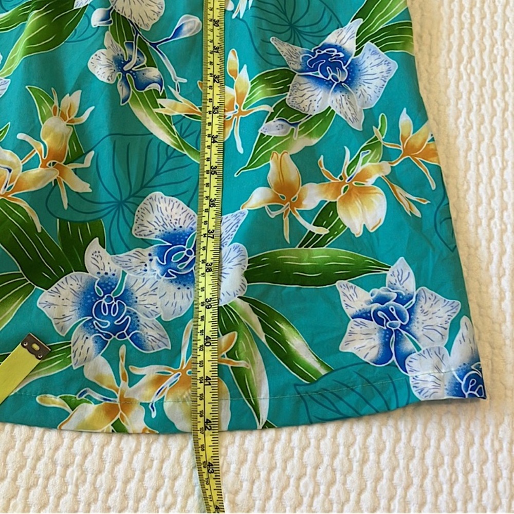 Vintage Hawaiian Muu Muu in a colourful aloha print, blue XL - Picture 8 of 9